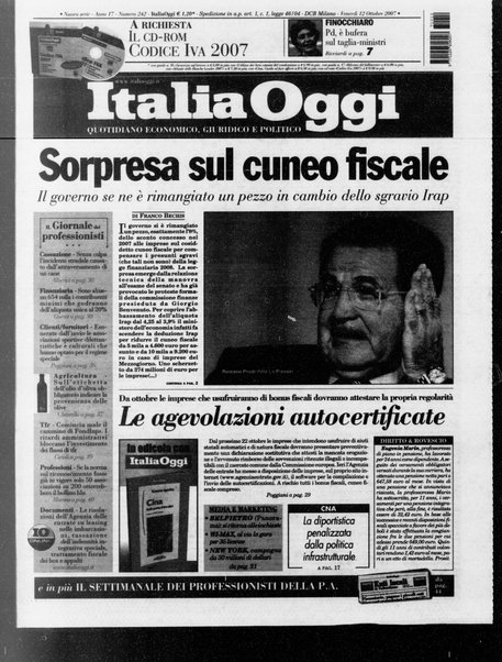 Italia oggi : quotidiano di economia finanza e politica